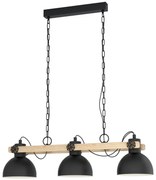 Φωτιστικό Κρεμαστό Eglo 43992 LUBENHAM Καφέ (Brown)|Μαύρο Ματ (Black Mat)