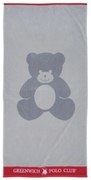 Πετσέτα Θαλάσσης Βαμβακερή 70x140εκ. Beach Towels 3895 Γκρι-Κόκκινη Greenwich Polo Club Junior