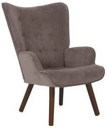Πολυθρόνα - Μπερζέρα Alma Ε7141,80Κ 69x76x97cm Walnut-Brown Ξύλο,Ύφασμα