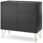 Μπουφές Harmony P_HRM_21 144x37x83cm Marble Black