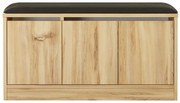 Παπουτσοθήκη - Σκαμπό 956LCS3404 89,6x35,5x45,8cm Oak Μοριοσανίδα, Μελαμίνη