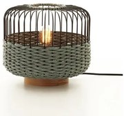Επιτραπέζιο Φωτιστικό Πορτατίφ Ε27 40W Paper Rope Πλέγμα Sunlight-ALISA-T-BL-Μπλε ALISA-T-BL