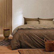 Σεντόνια Amar (Σετ 4τμχ) Olive Melinen King Size 260x270cm Βαμβάκι-Πολυέστερ