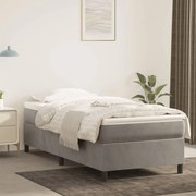 ΚΡΕΒΑΤΙ BOXSPRING ΜΕ ΣΤΡΩΜΑ ΑΝΟΙΧΤΟ ΓΚΡΙ 80X200 ΕΚ. ΒΕΛΟΥΔΙΝΟ 3144645