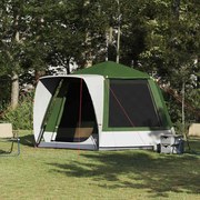 vidaXL Σκηνή Camping Πράσινο 420 x 420 x 227 εκ Πολυεστέρας