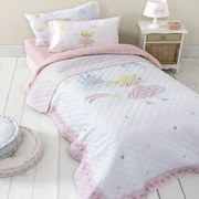 Κουβερλί Παιδικό Alice White-Pink Nima Μονό 160x220cm Microfiber