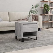 Τραπεζάκι Σαλονιού Γκρι Sonoma 50x46x50 εκ. Επεξεργασμένο Ξύλο - Γκρι