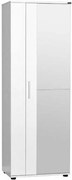 Lh-homefurniture Ντουλάπα με καθρέπτη, Porto Λευκή 60x187x36cm AD_SHC-629-BB-2