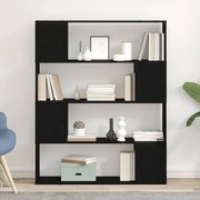 vidaXL Κέντρο ψυχαγωγίας Μαύρο 100 x 24 x 124 cm Επεξεργασμένο ξύλο