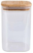 Δοχείο Αποθήκευσης Γυάλινο Essentials  01-12939 950ml 10x10x15,6cm Natural-Clear Estia Glass,Bamboo