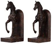 Artekko Bookends Βιβλιοστάτες Άλογα Ρητίνη Καφέ (12.7x10.2x26.7)cm Σετ/2 Artekko 73642
