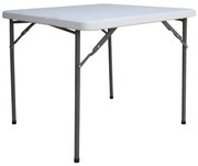 Τραπέζι catering Comfort pakoworld πτυσσόμενο σε λευκή απόχρωση 80x80x74εκ