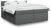 ΚΡΕΒΑΤΙ BOXSPRING ΜΕ ΣΤΡΩΜΑ ΣΚΟΥΡΟ ΓΚΡΙ 200X200 ΕΚ. ΥΦΑΣΜΑΤΙΝΟ 3286795