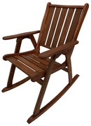 Muhler 1005307 Κουνιστή πολυθρόνα Meranti 64x84,5xΥ114cm