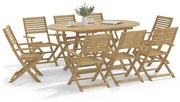 vidaXL Καρέκλες Κήπου Πτυσσόμενες 6 τεμ 54,5x61,5x86,5 εκ Μασίφ Ακακία