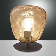 Φωτιστικό Επιτραπέζιο Gisella 3518-30-125 Amber Fabas Luce Μέταλλο,Γυαλί