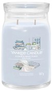 Αρωματικό Κερί A Calm &amp; Quiet Place Large 1701373E 9,3x15,7cm Light Blue Yankee Candle Κερί,Γυαλί