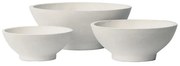 WOODWELL Ε6308,SFLOWER POT-9  Set 3 τεμαχίων Απόχρωση Milk White Φ45x18 - Φ55x22 - Φ74x30cm Ε6308,S