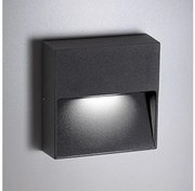 Απλίκα Φωτιστικό Τοίχου LED 4,5W IP54 3000K Bottom Zafferano-LD0231G3-Γκρι LD0231G3