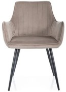 KRZESŁO APPLE VELVET CZARNY STELAŻ/C.BEŻ BLUVEL 40 DIOMMI-80-3486