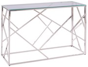 Κονσόλα JANA με Γυαλί και Βάση χρωμίου 120x40x78Υ εκ. 120x40x78 εκ.