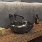 KARAG  SORA Νιπτήρας επικαθήμενος πέτρινος SORA Nero KARAG Ø40x12cm KARAG-5206836064925