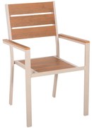 Πολυθρόνα Saga HM5981.04 55x55x86cm Natural-Champagne