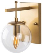 Φωτιστικό Τοίχου - Απλίκα Zahar 942FLG2214 15x20x15cm E14 40W Clear-Gold Opviq