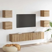vidaXL Ντουλάπι TV 6 pcs Καφέ 160 x 30 x 30 εκ. Επεξεργασμένο ξύλο