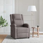 vidaXL Πολυθρόνα Ανακλινόμενη Taupe Υφασμάτινη