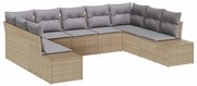 vidaXL Σετ Καναπέ Κήπου 9 pcs μπεζ και ανοιχτό γκρι 289 x 209 x 85 εκ