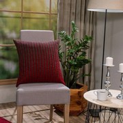 Μαξιλάρι Διακοσμητικό (Με Γέμιση) Manhattan 10 Bordo Teoran 50Χ50 Acrylic, Polyester