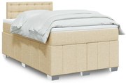 ΚΡΕΒΑΤΙ BOXSPRING ΜΕ ΣΤΡΩΜΑ ΚΡΕΜ 120X200 ΕΚ. ΥΦΑΣΜΑΤΙΝΟ 3289354