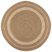 Χαλί Jute-Βαμβακερό Boho Στρογγυλό 120εκ. Καφέ-Natural iliadis 90153
