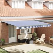 vidaXL Σκηνίτσα Αναδιπλούμενη Μπλε, Λευκό 450 x 300 εκ Ύφασμα, Μέταλλο