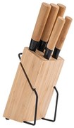 Μαχαίρια Essentials Ανοξείδωτα Με Βάση Bamboo Σετ 5τμχ Estia 01-12854