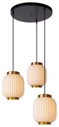 Φωτιστικό Κρεμαστό Lucide 13435-03-31 GOSSE Λευκό (White)|Χρυσό Χρώμα (Gold Coloured)