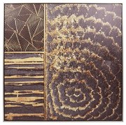 Κάδρο FL7903 Fylliana Μπέζ και Καφέ χρώμα 80x3x80εκ.