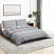 vidaXL Σετ Παπλωματοθήκης Γκρι 200 x 200 εκ. Βαμβακερό