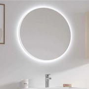 Καθρέπτης Τοίχου Με Φως Led Sharon SHARON80-W Φ80cm White Karag Γυαλί