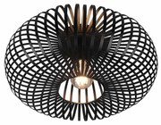Φωτιστικό Οροφής Vintage Trio Lighting Johann 606900132 Μαύρο Ματ