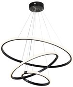 Φωτιστικό οροφής τρίφωτο PWL-1156 LED 60-80W μαύρο Φ60x100cm 60x60x75 εκ.