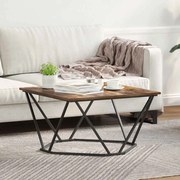 vidaXL Τραπεζάκι σαλονιού Καπνιστή δρυς 80 x 80 x 45 cm
