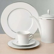 Σερβίτσιο Πιάτα Φαγητού Suzana II (Σετ 20Τμχ) 06.002.40P White-Platinum Cryspo Trio 20 τμχ Porcelain