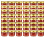 Βάζα Μαρμελάδας 48 τεμ. 110 ml Γυάλινα με Χρυσά Καπάκια