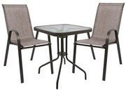ΣΕΤ ΤΡΑΠΕΖΑΡΙΑ 3ΤΜΧ ΚΑΡΕΚΛΕΣ ΚΑΙ ΤΡΑΠΕΖΙ 60x60 HM5183.02