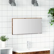 vidaXL Καθρέφτης Μπάνιου με φώτα καθρέφτη Παλαιό ξύλο 80 x 8.5 x 37 εκ