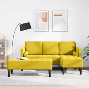vidaXL Σετ Καναπέ 2 pcs Κίτρινο 173 x 131 x 67 εκ Βελούδο