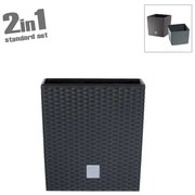 ΚΑΣΠΩ-ΓΛΑΣΤΡΑ (2 ΣΕ 1) ΑΝΘΡΑΚΙ RATO LOW ΤΕΤΡΑΓΩΝΗ 32x32x32.5cm 1/3KIB - 09-DRTS325L-S433 - 09-DRTS325L-S433