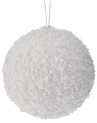 Χριστουγεννιάτικη Μπάλα Polyfoam Λευκή Glitter 8εκ. iliadis 83495